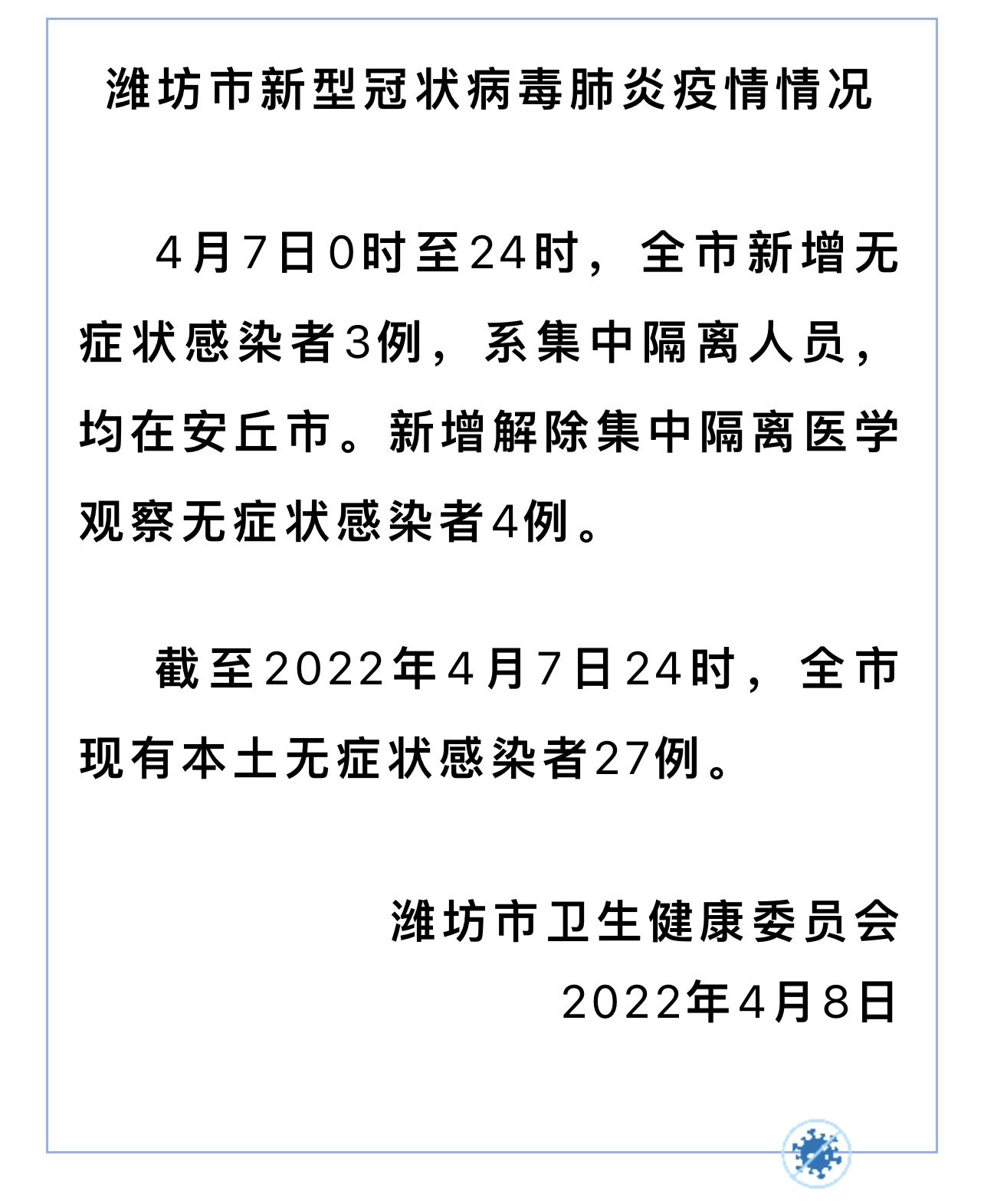 潍坊最新疫情动态报告，最新分析与观察